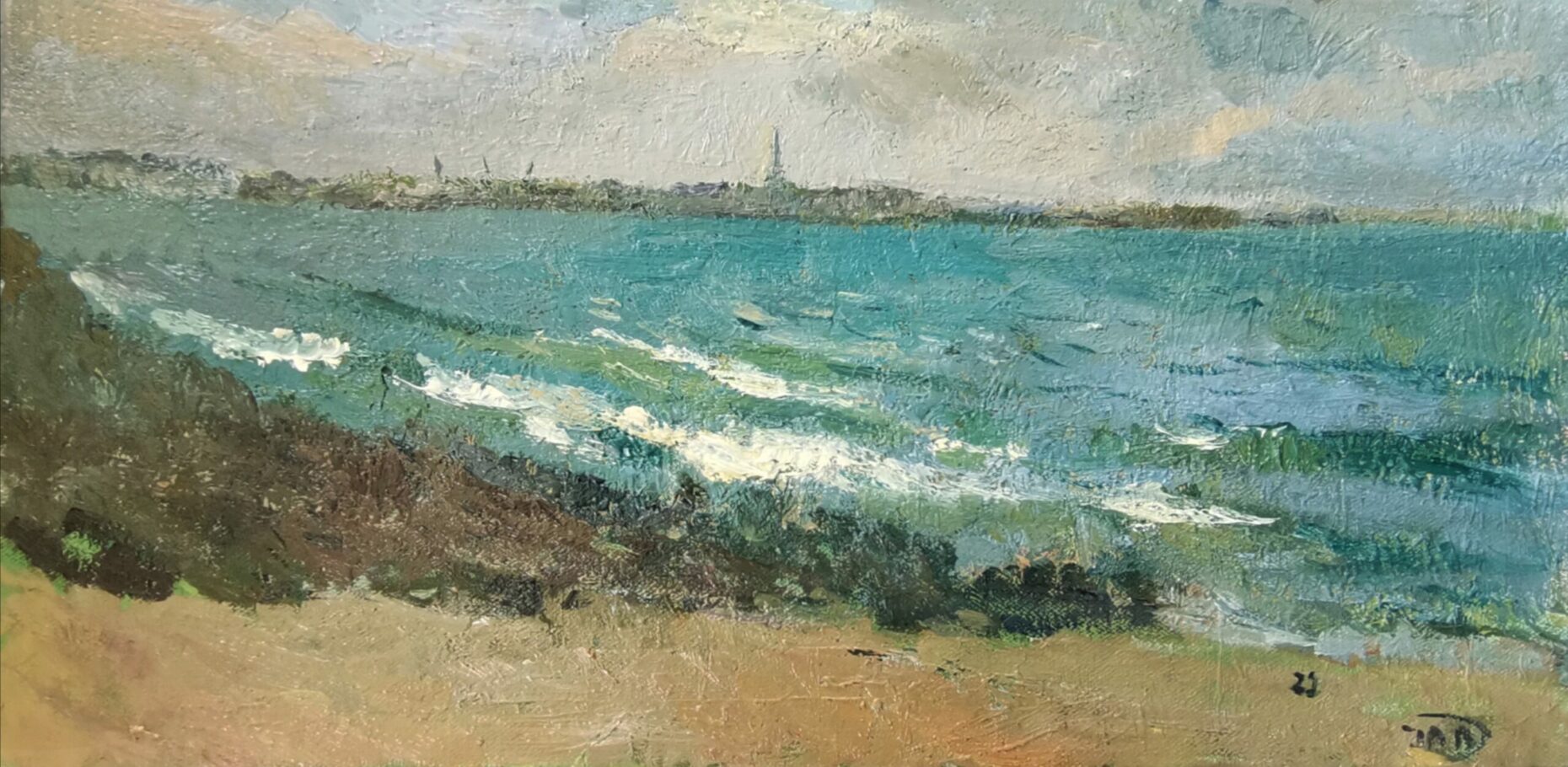 Saint-Malo et grosse vague